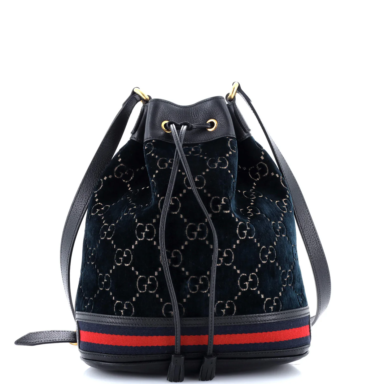 Bucket Bag GG Velvet Medium - Deep Luxury