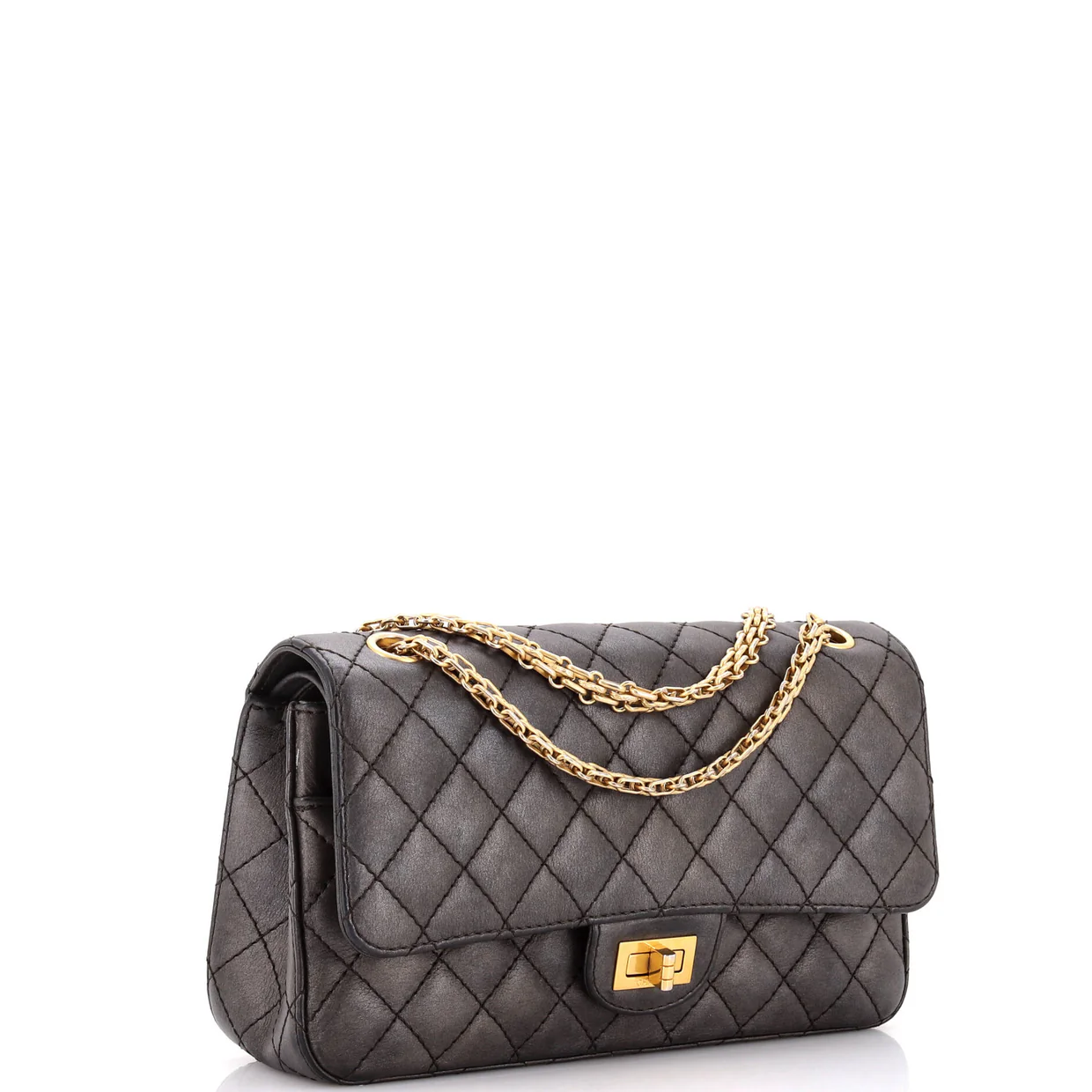 Reissue 2.55 Flap Bag Quilted Aged Calfskin 225 - Deep Luxury
