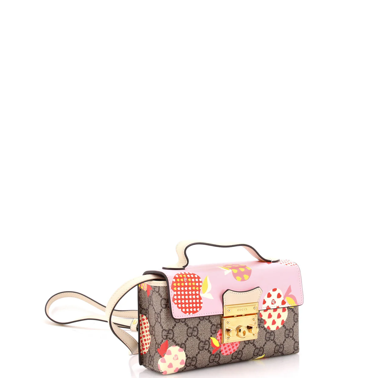 Padlock Top Handle Bag Printed GG Coated Canvas and Leather Mini - Deep Luxury