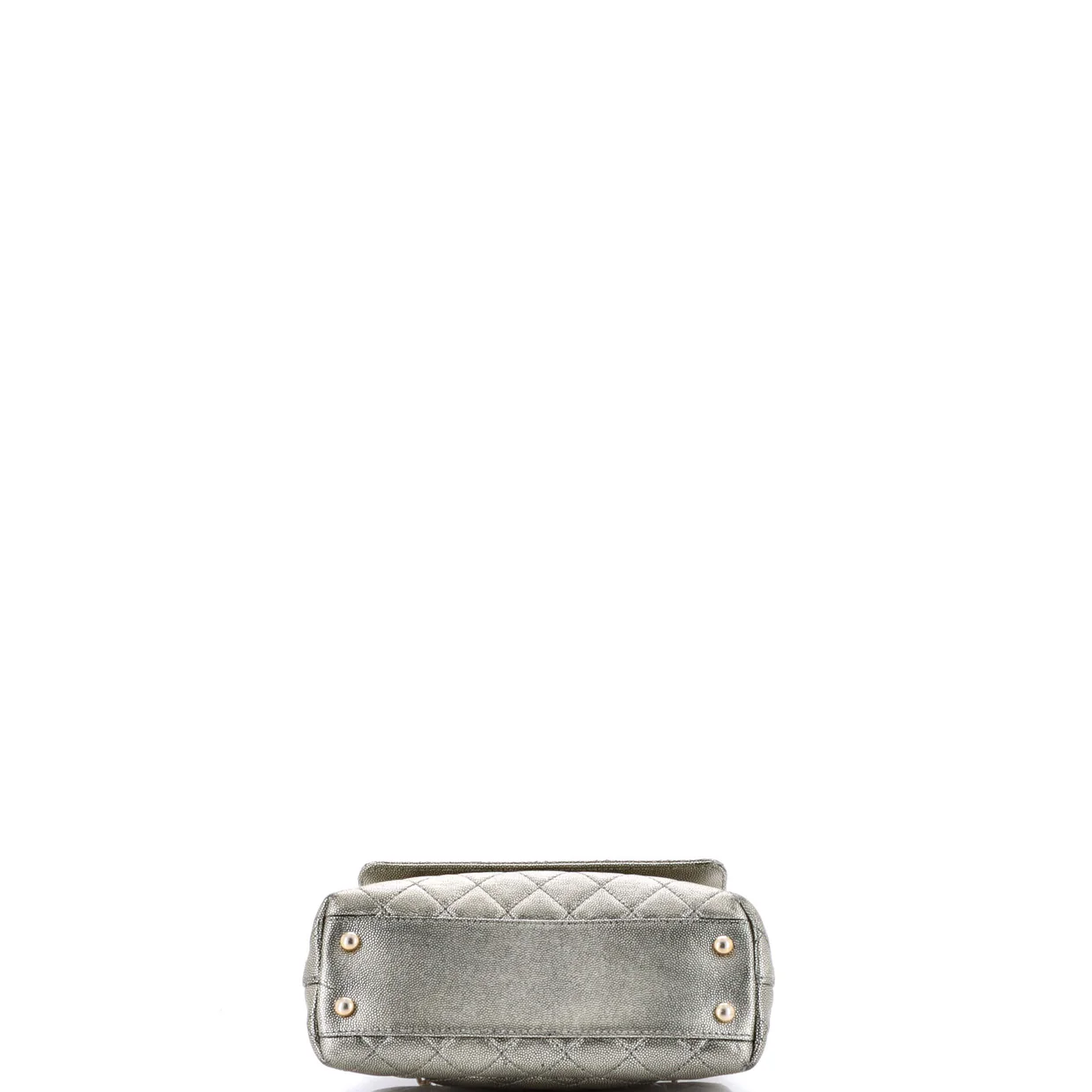 Coco Top Handle Bag Quilted Iridescent Caviar Mini - Deep Luxury