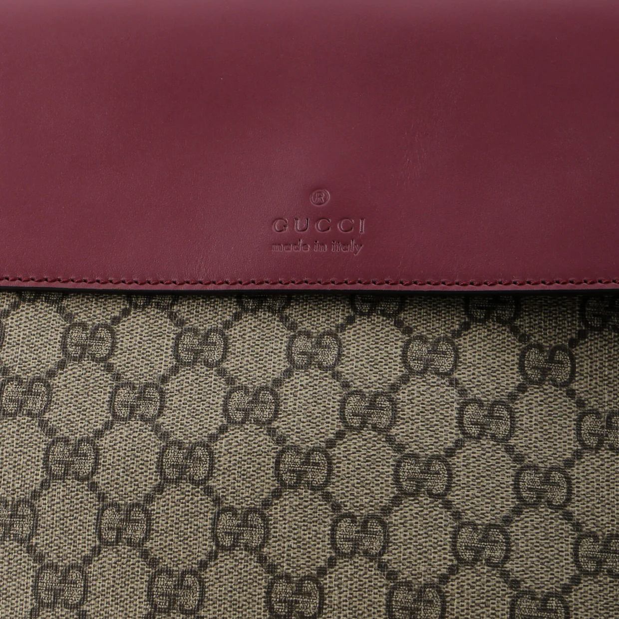 Flap Messenger Bag GG Coated Canvas with Leather Medium - Deep Luxury