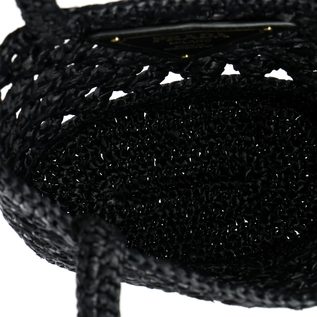 Triangle Logo Tote Raffia Crochet Mini - Deep Luxury