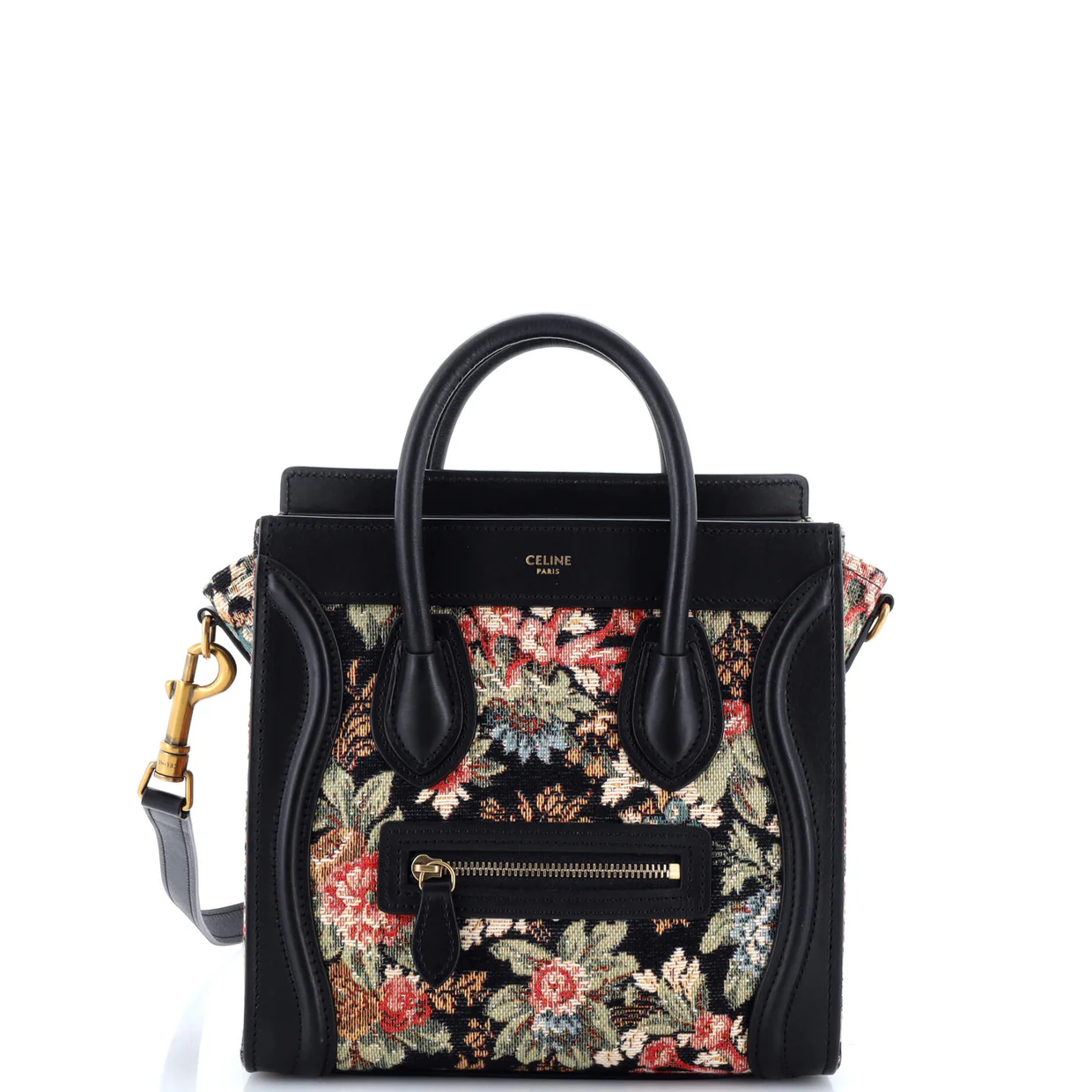 Luggage Bag Printed Jacquard and Leather Nano - Deep Luxury