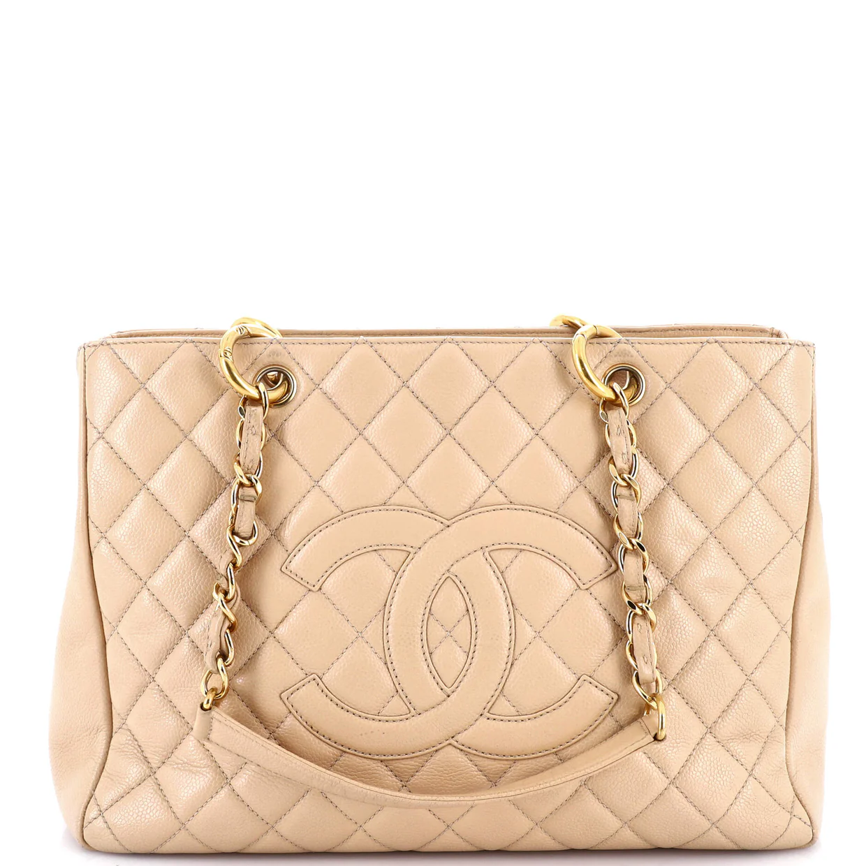 Grand Shopping Tote Quilted Caviar - Deep Luxury