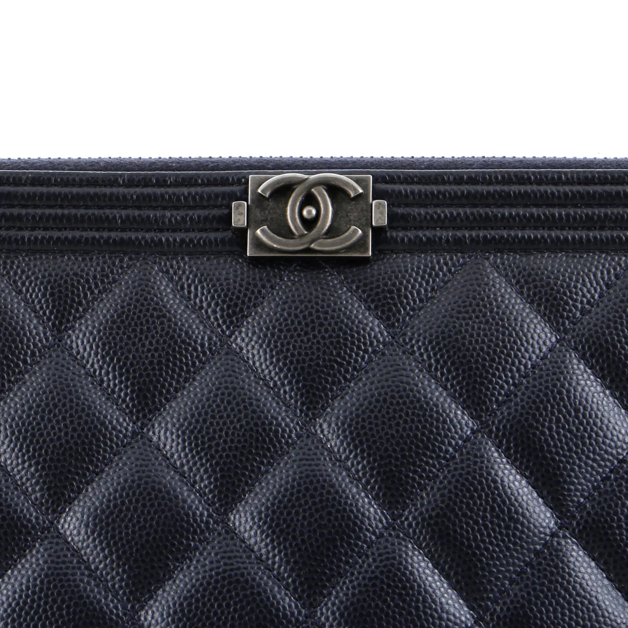 Boy O Case Clutch Quilted Caviar Large - Deep Luxury