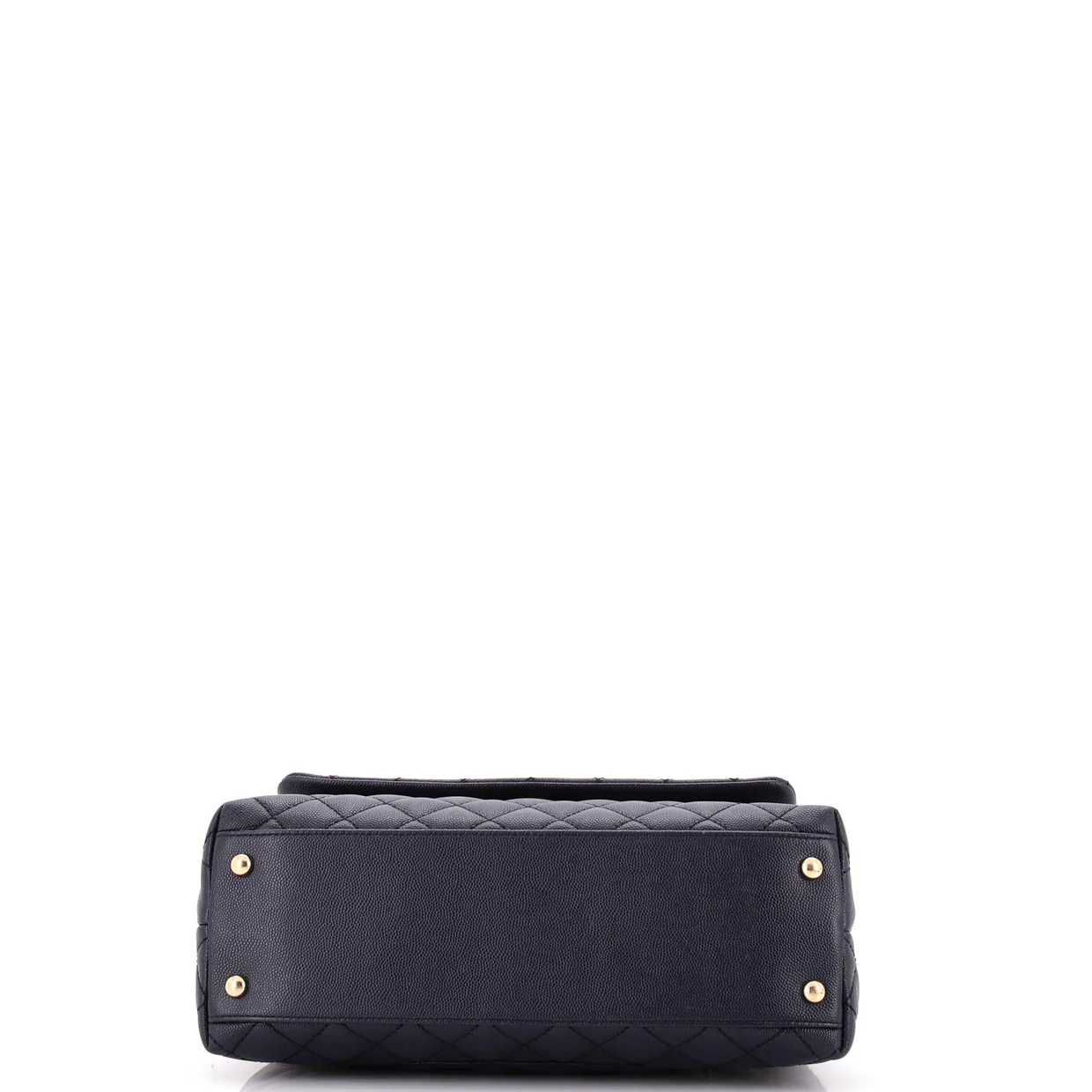 Coco Top Handle Bag Quilted Caviar Small - Deep Luxury