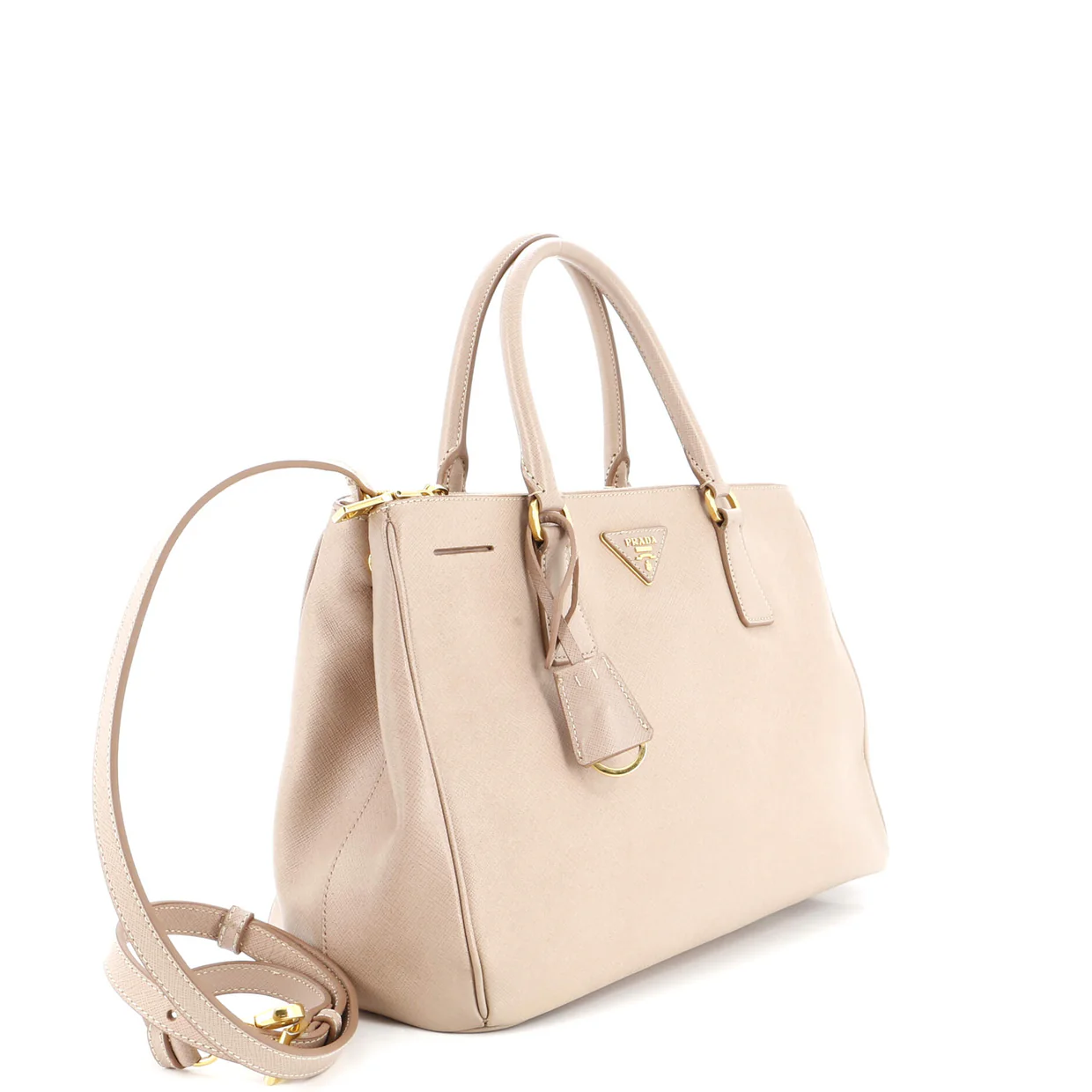 Double Zip Lux Tote Saffiano Leather Medium - Deep Luxury