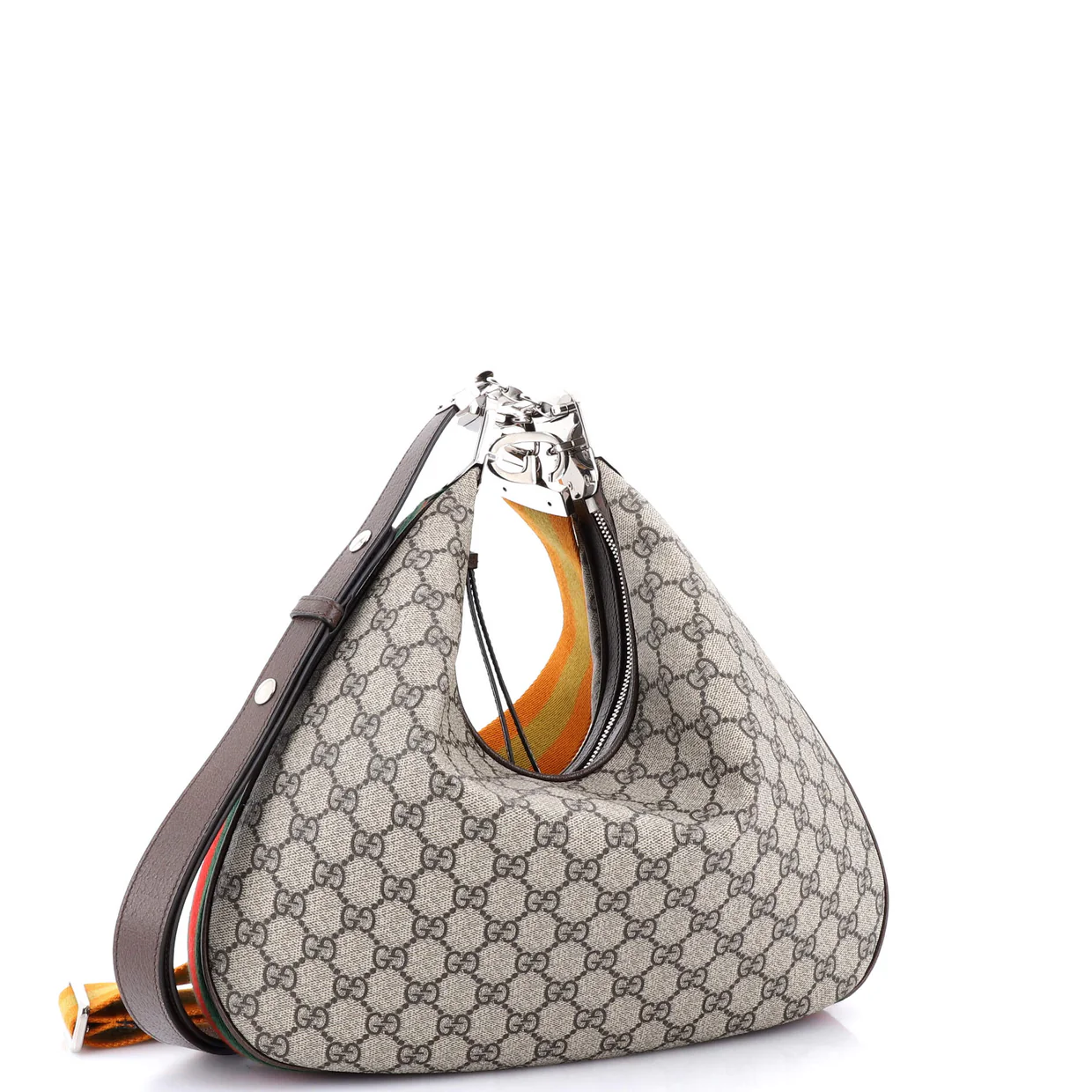 Attache Shoulder Bag GG Coated Canvas Medium - Deep Luxury