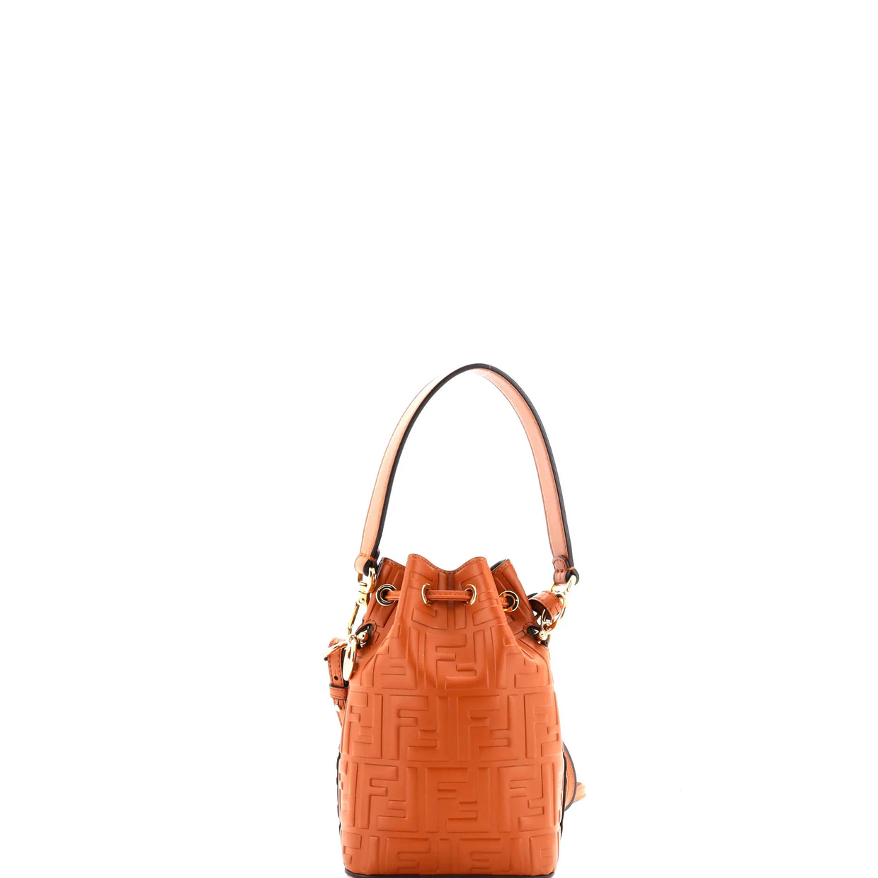 Mon Tresor Bucket Bag Zucca Embossed Leather Mini - Deep Luxury