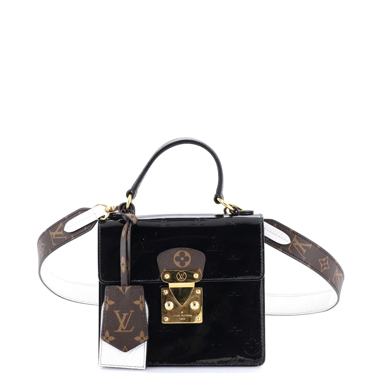 Spring Street NM Handbag Monogram Vernis with Monogram Canvas and Epi Leather - Deep Luxury
