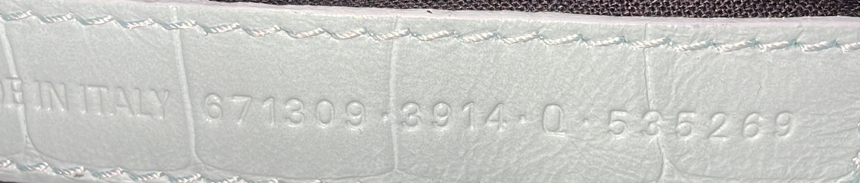 Le Cagole Giant Studs Shoulder Bag Crocodile Embossed Leather XS - Deep Luxury