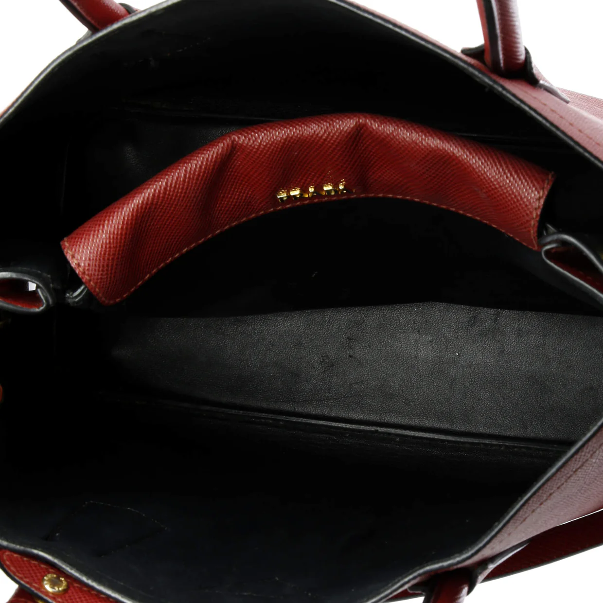 Cuir Double Tote Saffiano Leather Medium - Deep Luxury