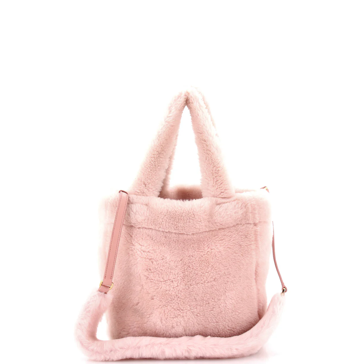 Logo Tote Shearling Small - Deep Luxury