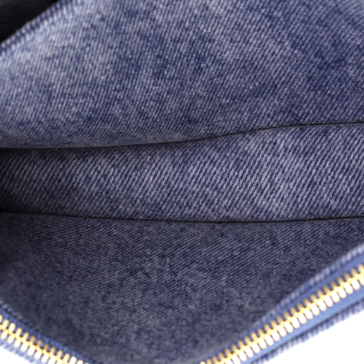 Miss Caro Flap Bag Cannage Quilt Denim Mini - Deep Luxury