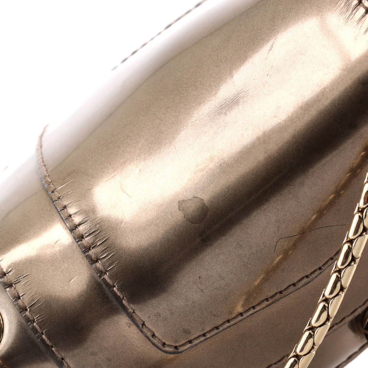 Serpenti Forever Square Shoulder Bag Metallic Leather Small - Deep Luxury