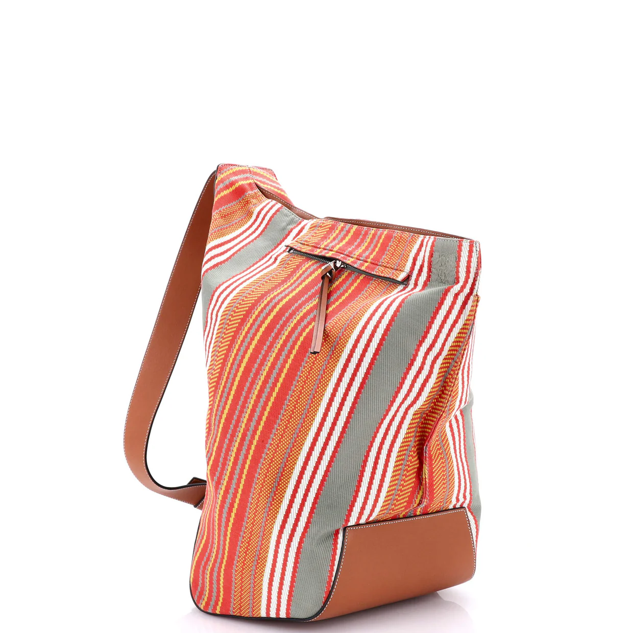 Anton Backpack Striped Canvas Small - Deep Luxury