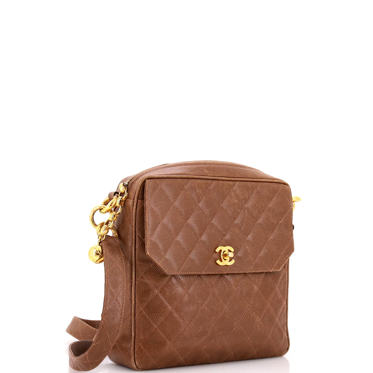 Vintage Front Pocket Camera Bag Quilted Caviar Small - Deep Luxury
