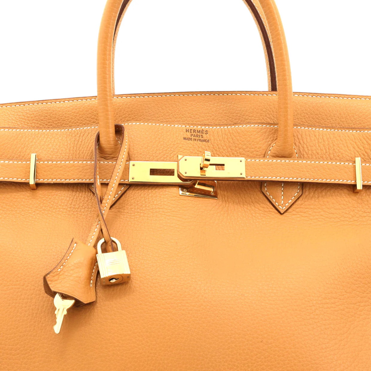 Birkin Handbag Natural Sable Fjord with Gold Hardware 40 - Deep Luxury