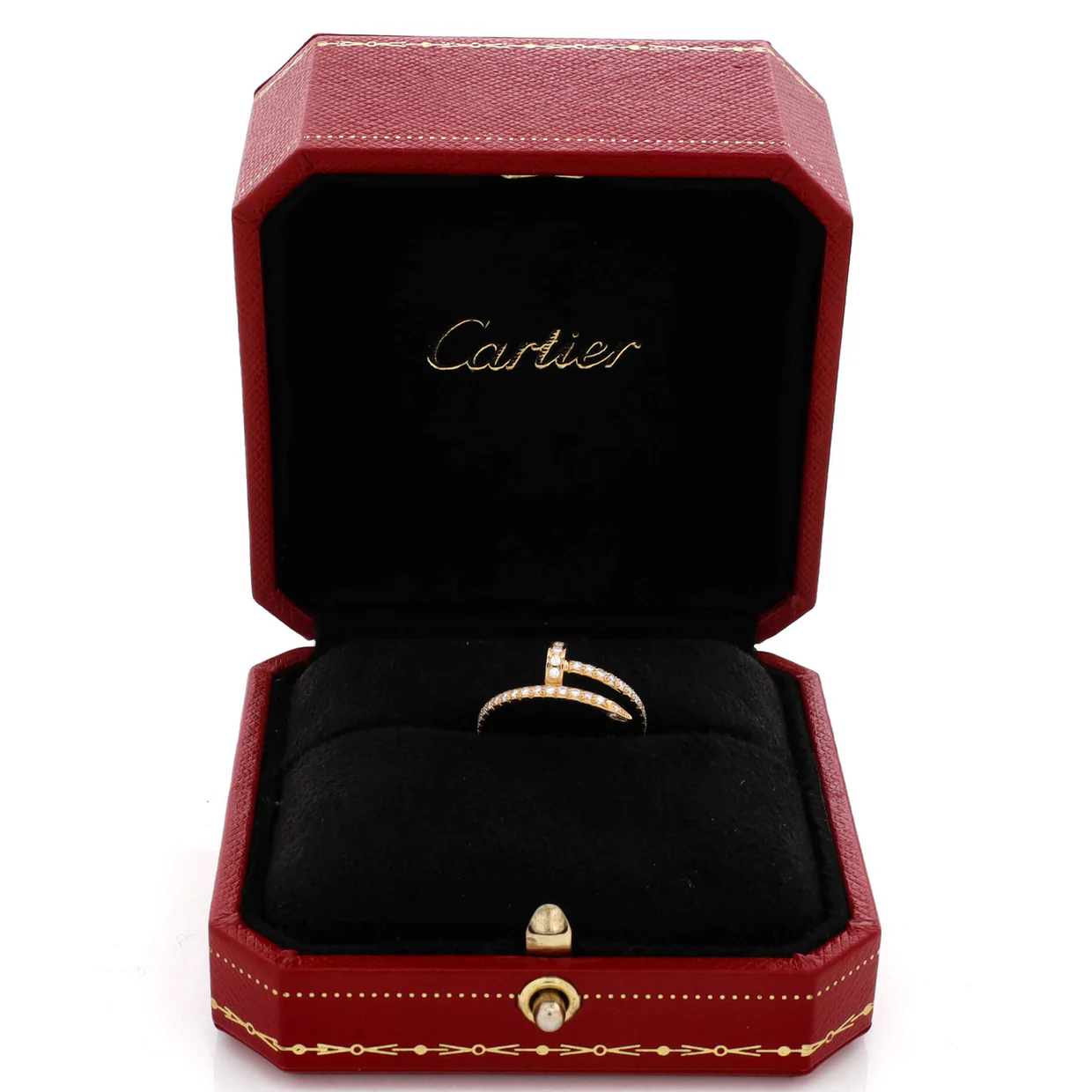 Juste un Clou Paved Ring 18K Yellow Gold with Diamonds Small - Deep Luxury