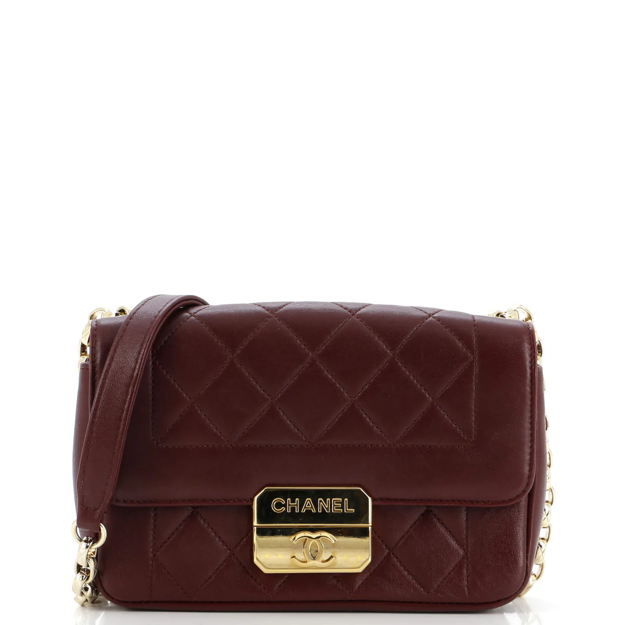 Chic With Me Flap Bag Quilted Lambskin Mini - Deep Luxury