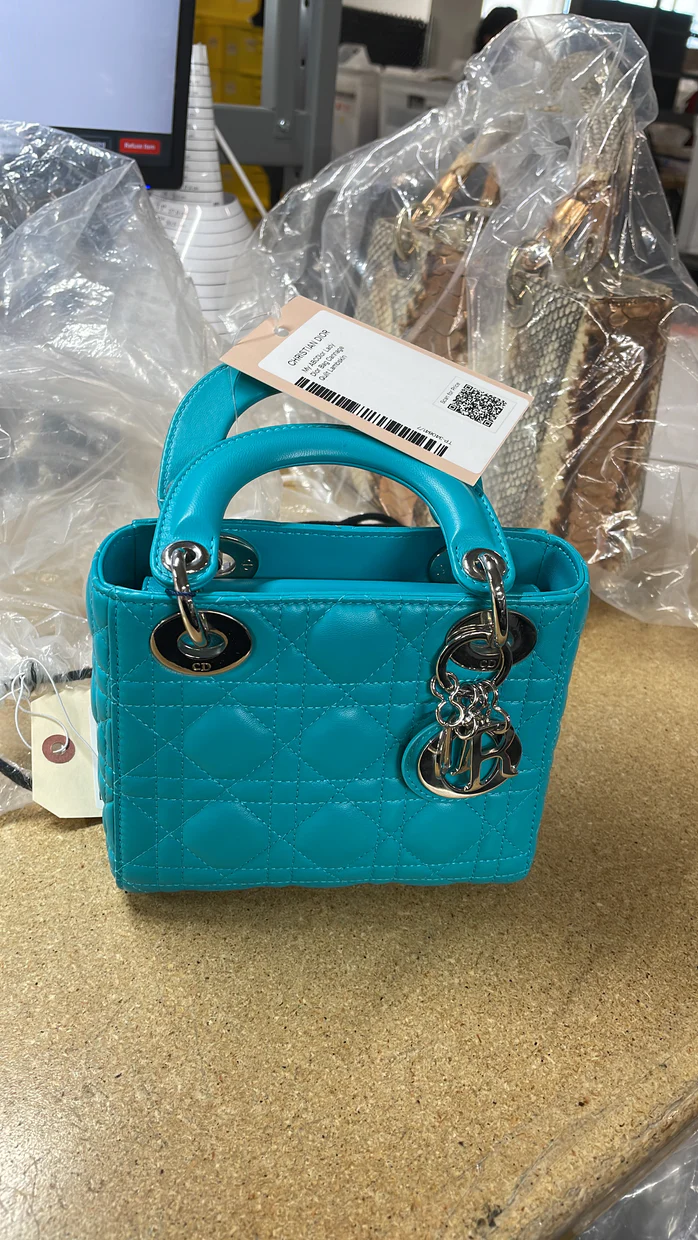 Lady Dior Bag Cannage Quilt Lambskin Mini - Deep Luxury