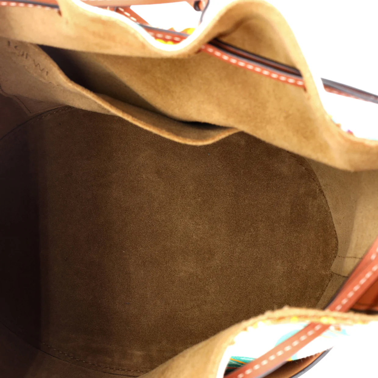 Balloon Bucket Bag Printed Canvas and Leather Medium - Deep Luxury