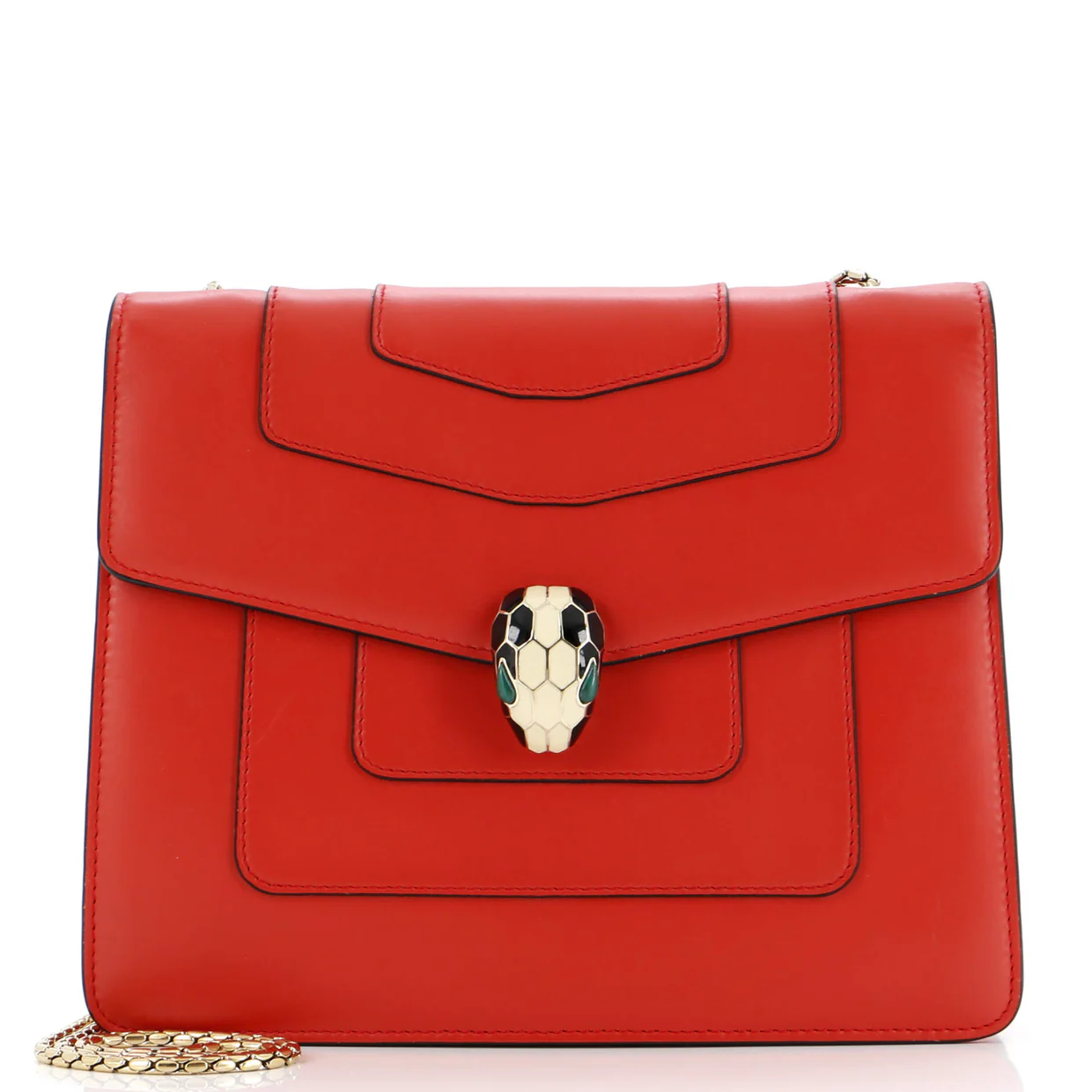 Serpenti Forever Square Shoulder Bag Leather Medium - Deep Luxury