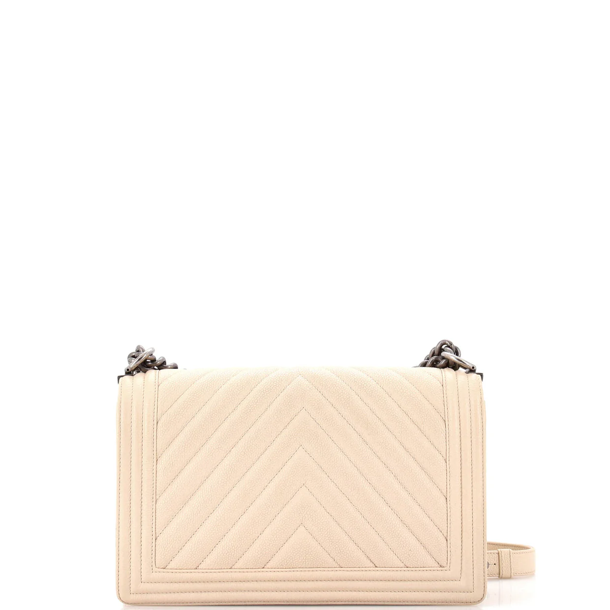 Boy Flap Bag Chevron Caviar New Medium - Deep Luxury