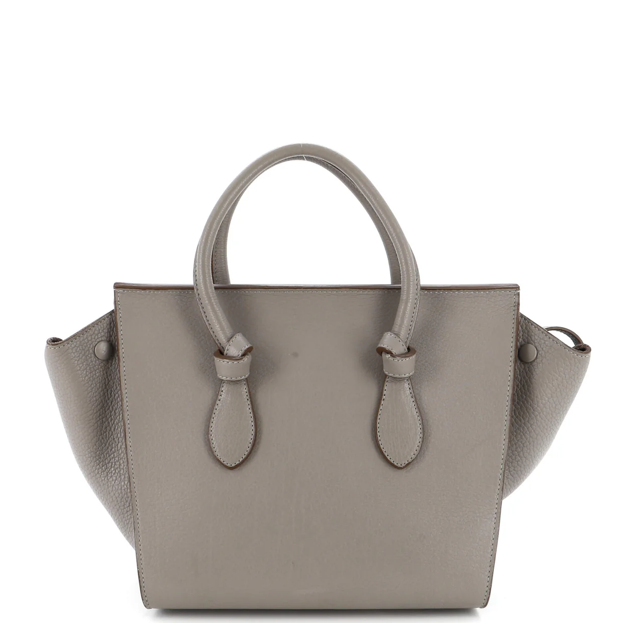 Tie Knot Tote Grainy Leather Mini - Deep Luxury