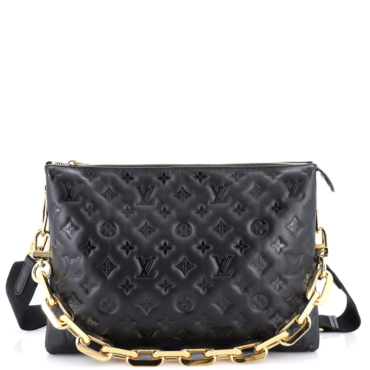 Coussin Bag Monogram Embossed Lambskin MM - Deep Luxury