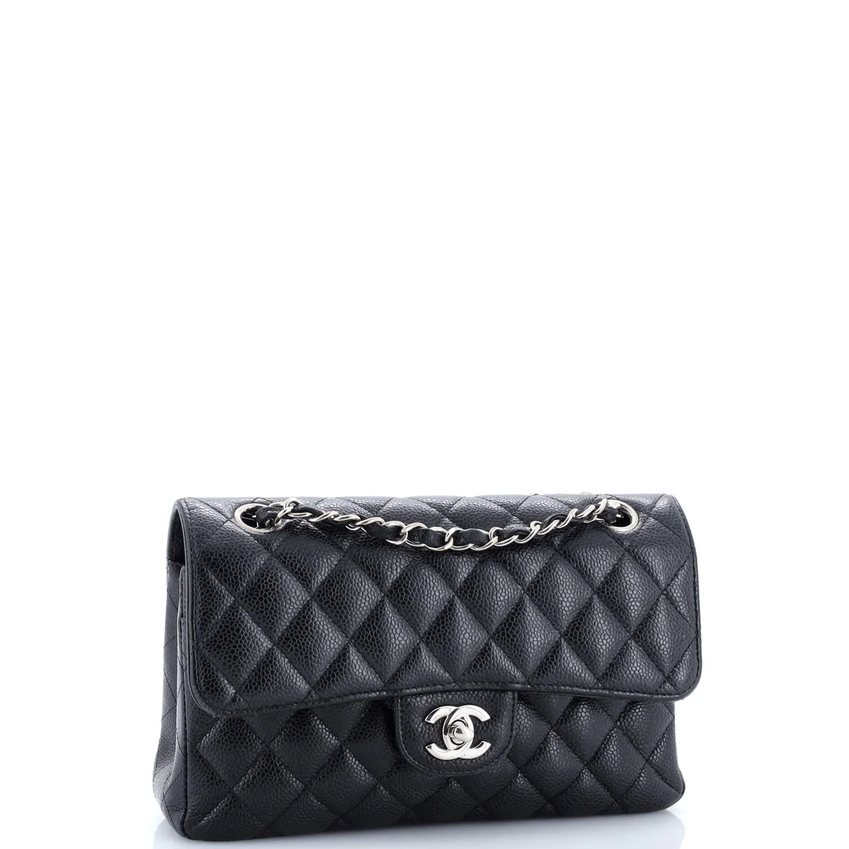 Classic Double Flap Bag Quilted Caviar Small - Deep Luxury