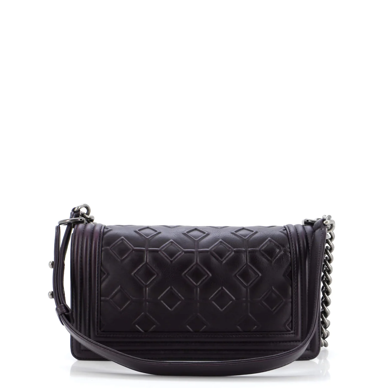 Arabesque Boy Flap Bag Embossed Calfskin Old Medium - Deep Luxury