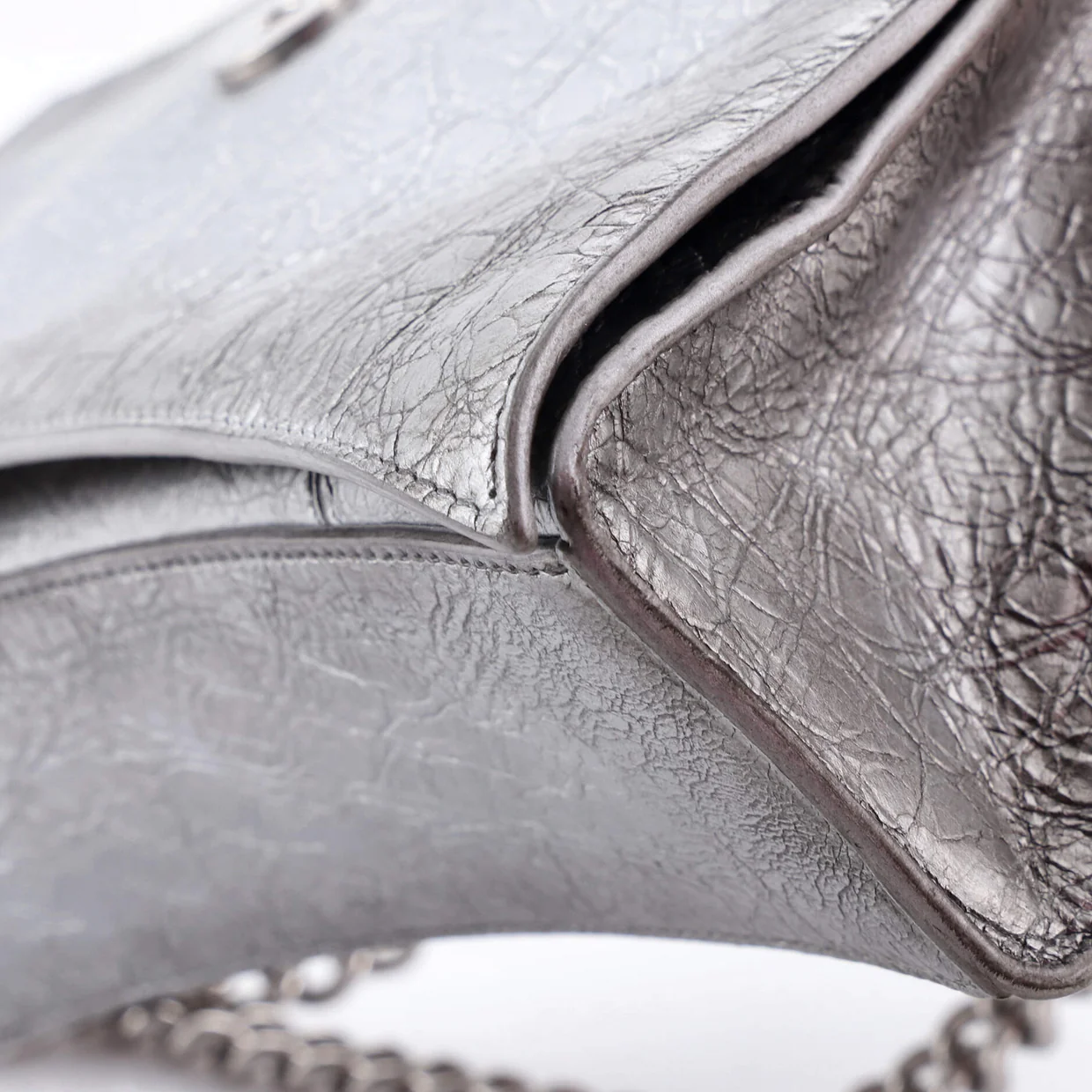 Crush Charm Chain Flap Bag Leather Small - Deep Luxury