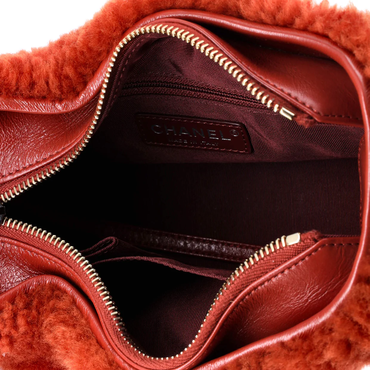 Gabrielle Hobo Shearling and Leather Small - Deep Luxury