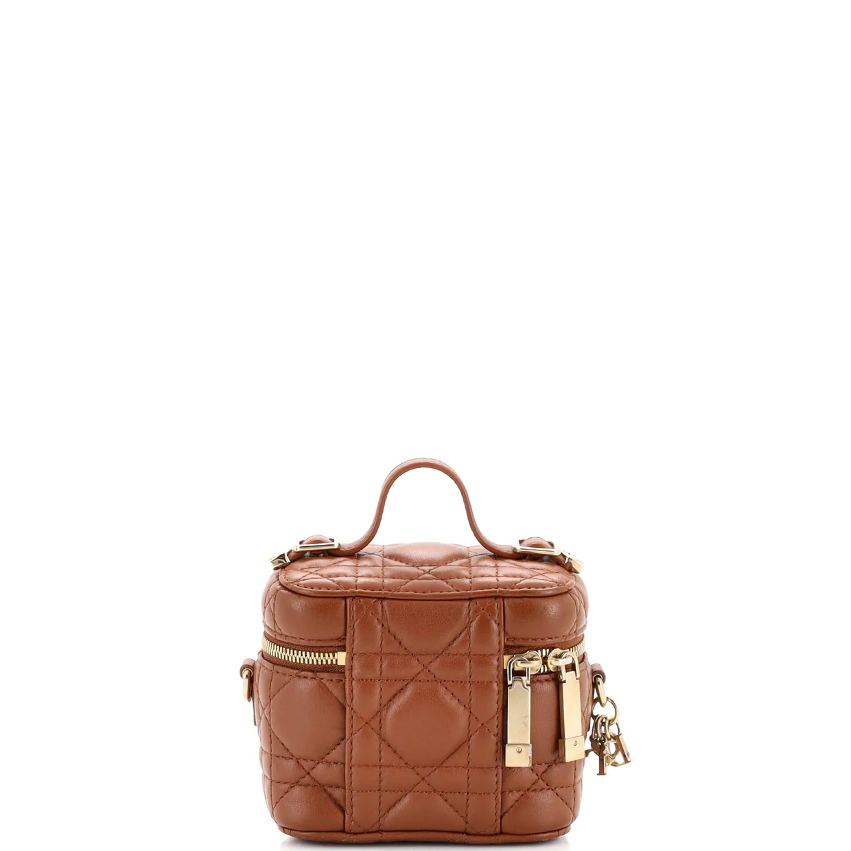Lady Dior Vanity Case Cannage Quilt Lambskin Micro - Deep Luxury