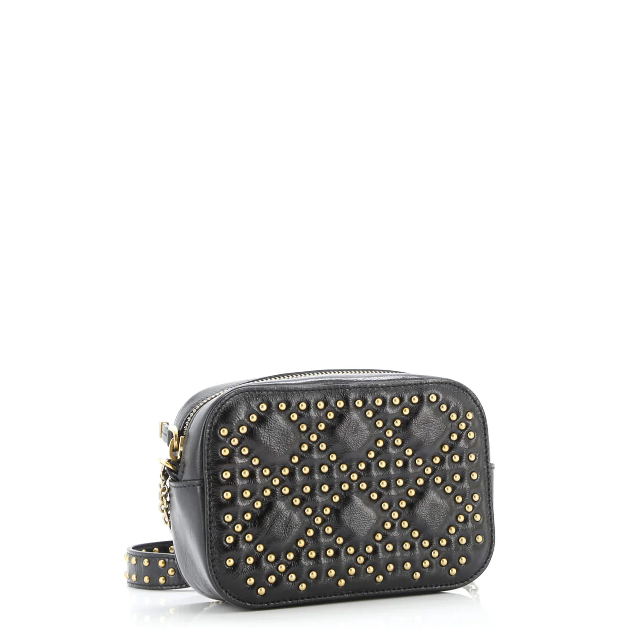 Lady Dior Camera Bag Cannage Studded Leather - Deep Luxury