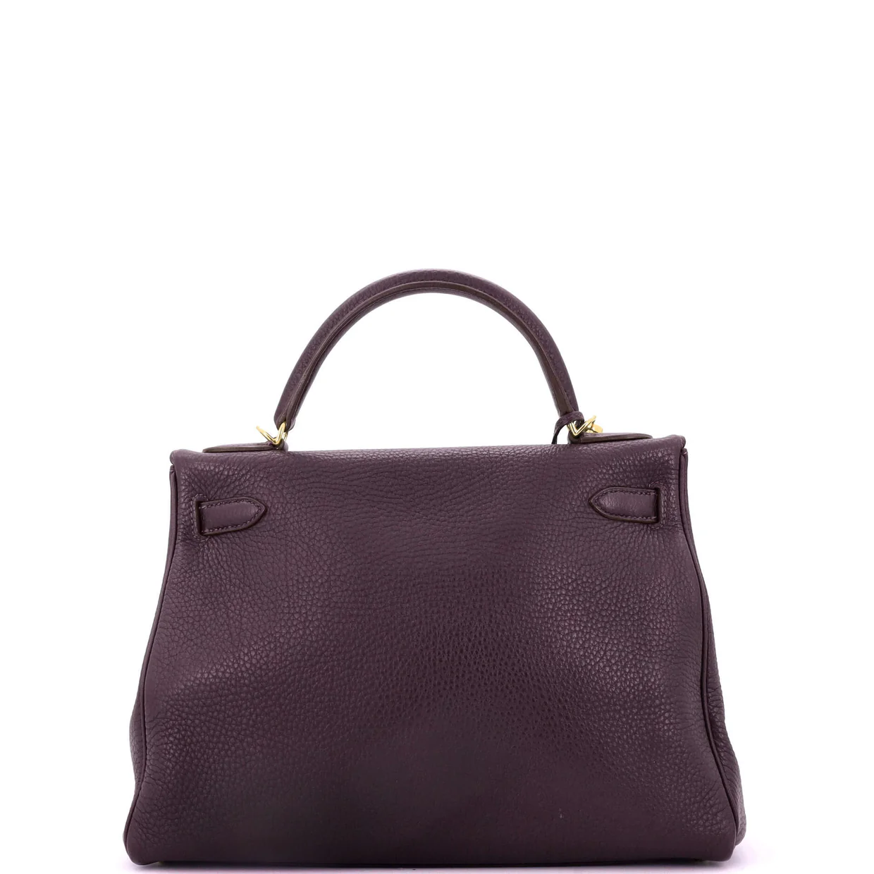 Kelly Handbag Raisin Togo with Gold Hardware 32 - Deep Luxury