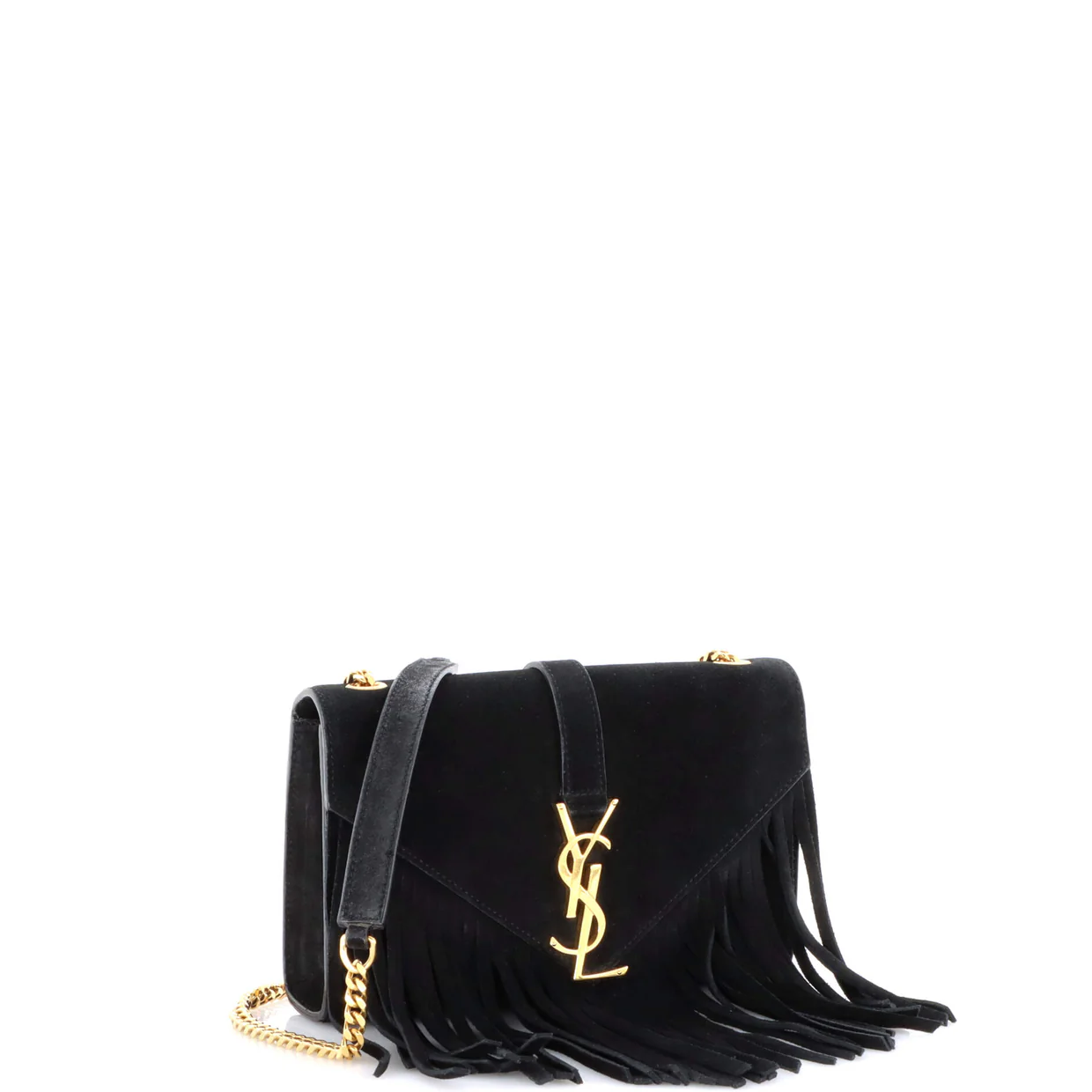 Classic Monogram Fringe Crossbody Bag Suede Small - Deep Luxury