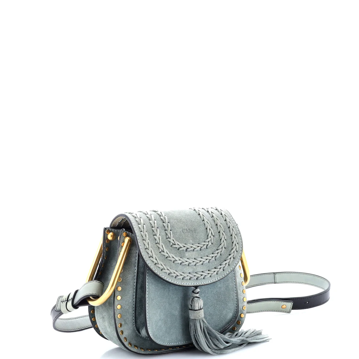 Hudson Handbag Whipstitch Suede Mini - Deep Luxury