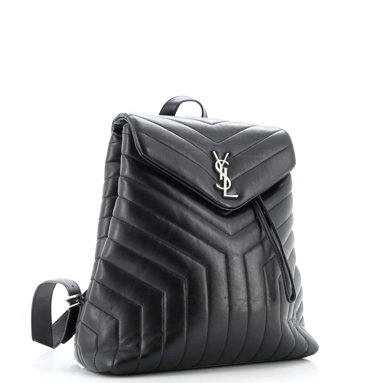 LouLou Backpack Matelasse Chevron Leather Medium - Deep Luxury