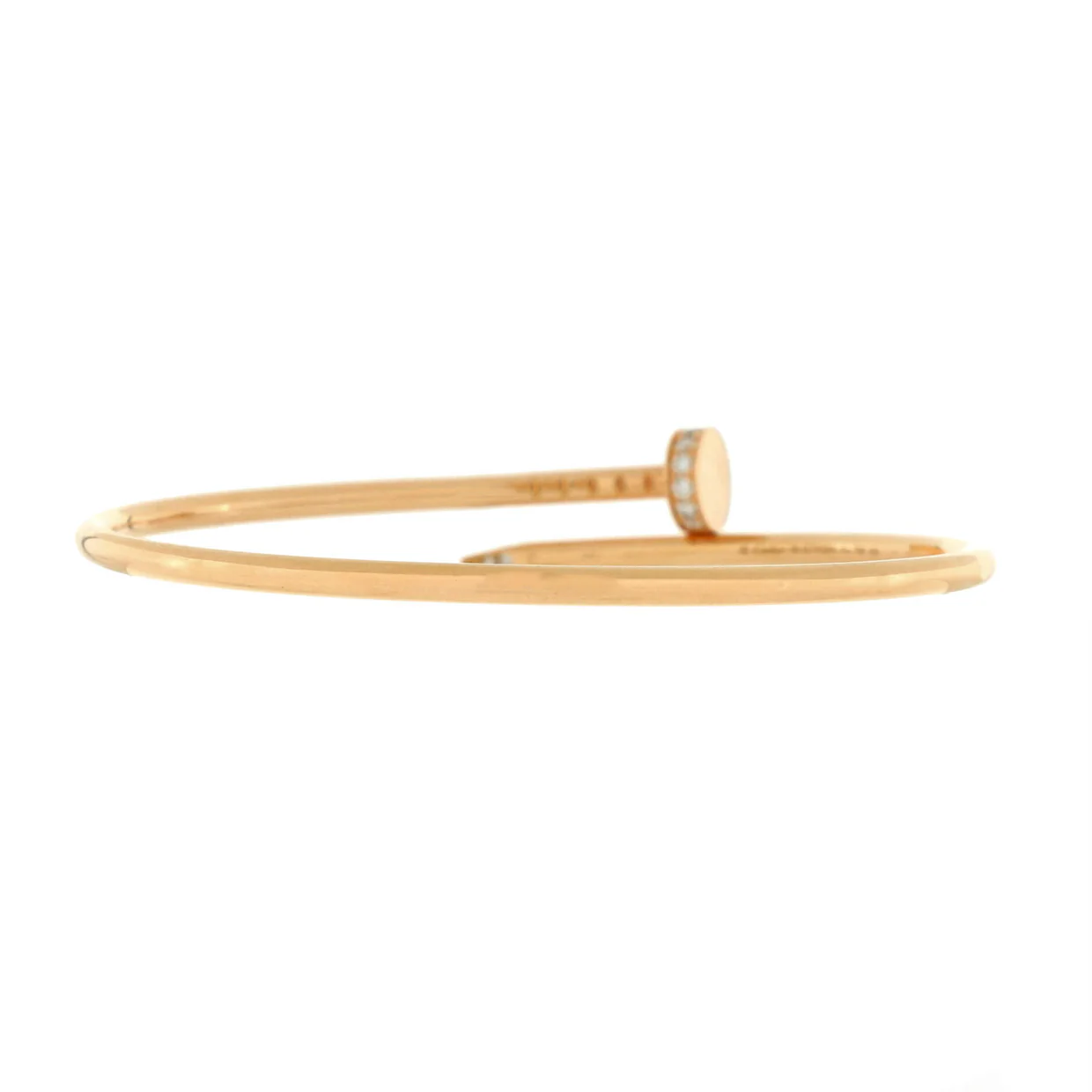 Juste un Clou Bracelet 18K Rose Gold with Diamonds Small - Deep Luxury