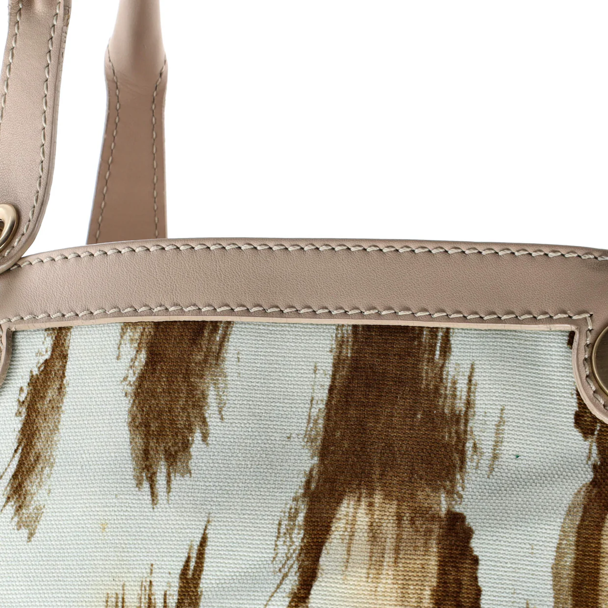 Saint Tropez Tote Printed Canvas and Leather Large - Deep Luxury