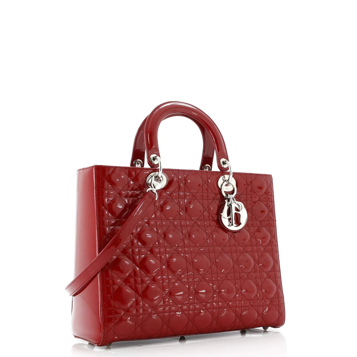 Lady Dior Bag Cannage Quilt Patent Large - Deep Luxury