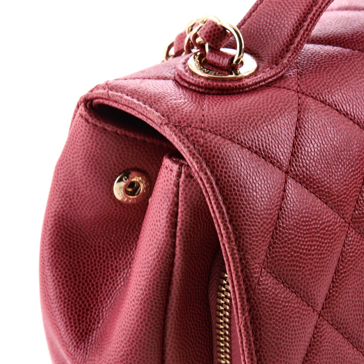 Business Affinity Flap Bag Quilted Caviar Small - Deep Luxury