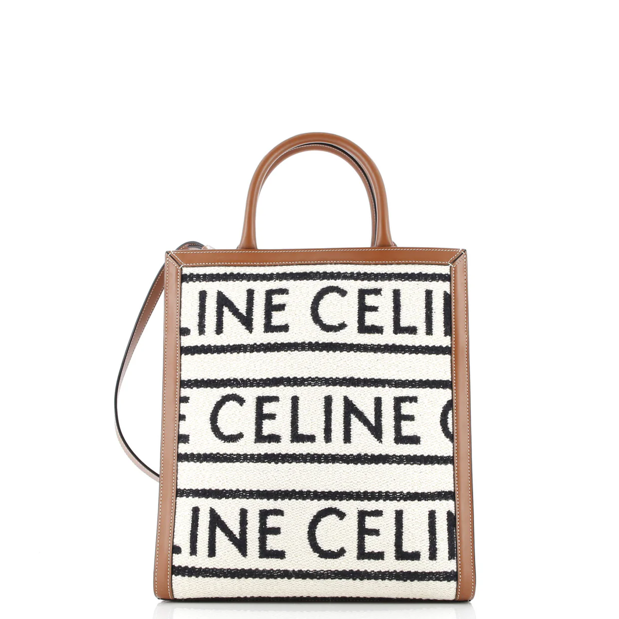 Vertical Cabas Tote Logo All Over Textile Small - Deep Luxury
