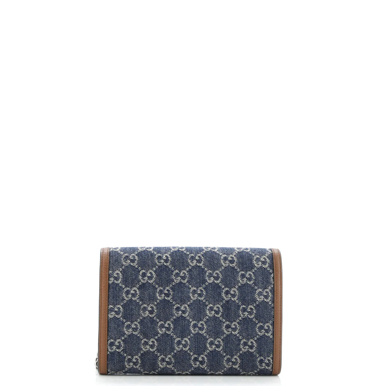 Dionysus Chain Wallet GG Denim Small - Deep Luxury