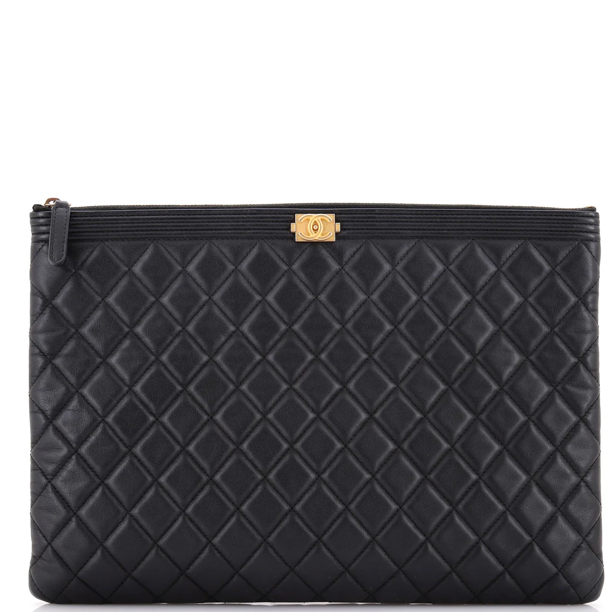 Boy O Case Clutch Quilted Lambskin Large - Deep Luxury