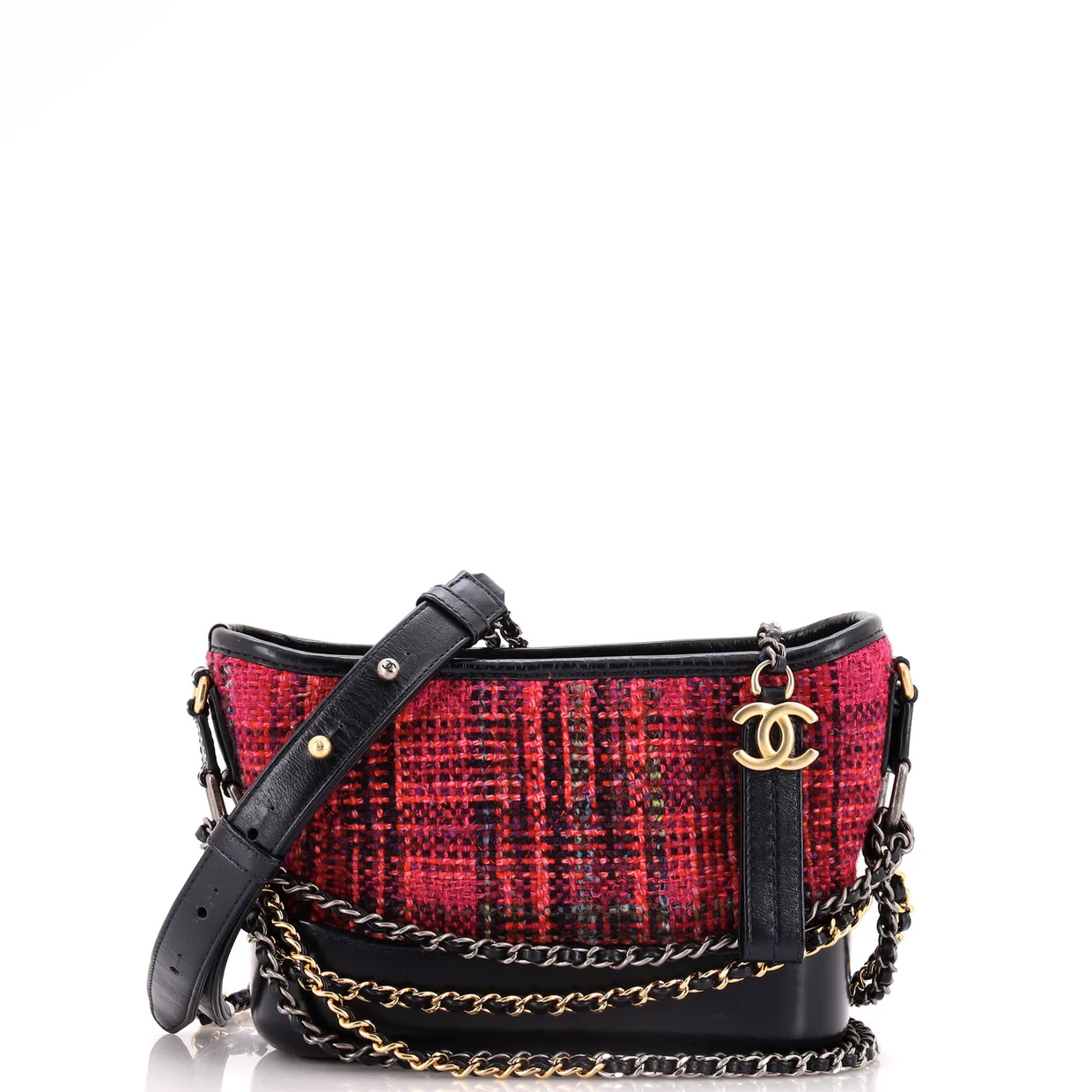 Gabrielle Hobo Quilted Tweed and Calfskin Small - Deep Luxury