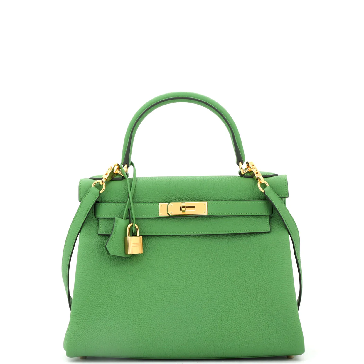 Kelly Handbag Vert Yucca Togo with Gold Hardware 28 - Deep Luxury