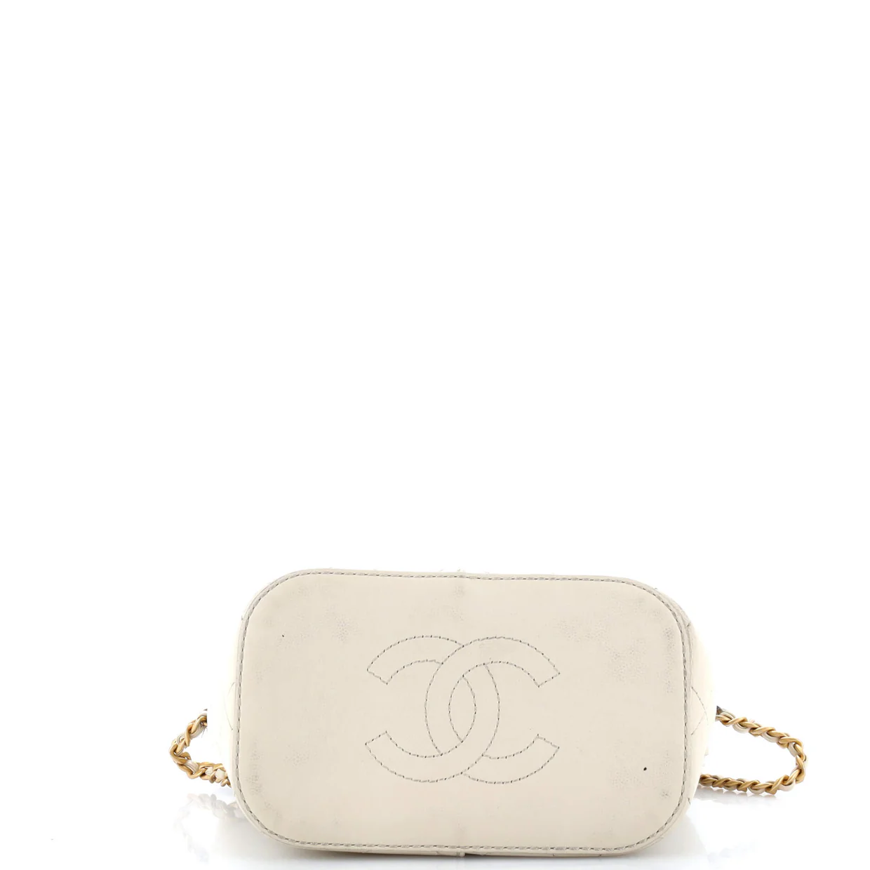 CC Drawstring Bucket Crossbody Bag Stitched Calfskin Medium - Deep Luxury